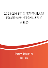 2025-2031年全球與中國大型活動服務(wù)行業(yè)研究分析及前景趨勢 2025-2031年全球與中國大型活動服務(wù)行業(yè)研究分析及前景趨勢