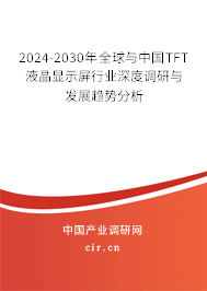 2024-2030年全球與中國(guó)TFT液晶顯示屏行業(yè)深度調(diào)研與發(fā)展趨勢(shì)分析 2024-2030年全球與中國(guó)TFT液晶顯示屏行業(yè)深度調(diào)研與發(fā)展趨勢(shì)分析