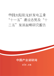 中國太陽能光伏發(fā)電工業(yè)“十一五”建設(shè)態(tài)勢及“十二五”發(fā)展戰(zhàn)略研究報告 中國太陽能光伏發(fā)電工業(yè)“十一五”建設(shè)態(tài)勢及“十二五”發(fā)展戰(zhàn)略研究報告
