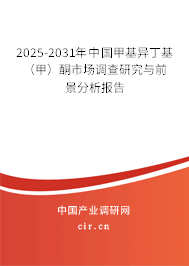 2025-2031年中國甲基異丁基（甲）酮市場調(diào)查研究與前景分析報告