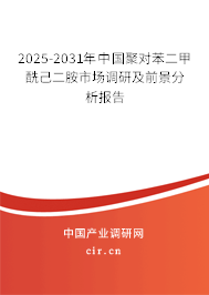 2025-2031年中國(guó)聚對(duì)苯二甲酰己二胺市場(chǎng)調(diào)研及前景分析報(bào)告 2025-2031年中國(guó)聚對(duì)苯二甲酰己二胺市場(chǎng)調(diào)研及前景分析報(bào)告
