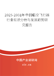2025-2031年中國臨空飛行器行業(yè)現(xiàn)狀分析與發(fā)展趨勢研究報(bào)告