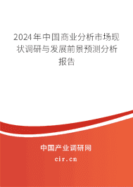 2024年中國商業(yè)分析市場現(xiàn)狀調(diào)研與發(fā)展前景預(yù)測分析報(bào)告