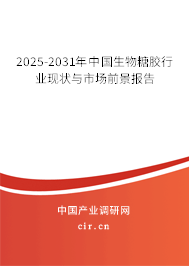 2025-2031年中國(guó)生物糖膠行業(yè)現(xiàn)狀與市場(chǎng)前景報(bào)告