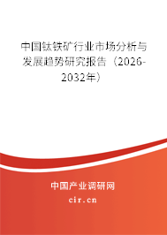 中國鈦鐵礦行業(yè)市場分析與發(fā)展趨勢研究報告（2026-2032年）