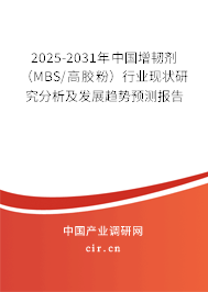 2025-2031年中國增韌劑(MBS/高膠粉)行業(yè)現(xiàn)狀研究分析及發(fā)展趨勢預(yù)測報告 2025-2031年中國增韌劑(MBS/高膠粉)行業(yè)現(xiàn)狀研究分析及發(fā)展趨勢預(yù)測報告