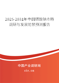 2025-2031年中國鉻酸鈉市場調(diào)研與發(fā)展前景預(yù)測報(bào)告 2025-2031年中國鉻酸鈉市場調(diào)研與發(fā)展前景預(yù)測報(bào)告