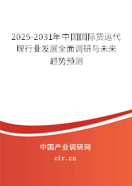 2025-2031年中國(guó)國(guó)際貨運(yùn)代理行業(yè)發(fā)展全面調(diào)研與未來(lái)趨勢(shì)預(yù)測(cè)