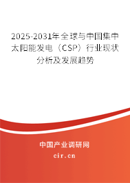 2025-2031年全球與中國(guó)集中太陽(yáng)能發(fā)電（CSP）行業(yè)現(xiàn)狀分析及發(fā)展趨勢(shì)