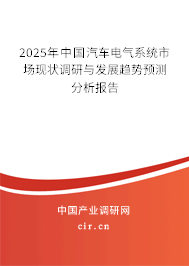 2025年中國汽車電氣系統(tǒng)市場現(xiàn)狀調(diào)研與發(fā)展趨勢預(yù)測分析報告 2025年中國汽車電氣系統(tǒng)市場現(xiàn)狀調(diào)研與發(fā)展趨勢預(yù)測分析報告