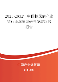 2025-2031年中國糖尿病產(chǎn)業(yè)鏈行業(yè)深度調(diào)研與發(fā)展趨勢報告