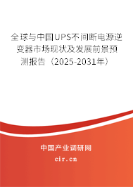 全球與中國UPS不間斷電源逆變器市場現(xiàn)狀及發(fā)展前景預(yù)測報告（2025-2031年）