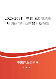 2025-2031年中國溫差電池市場調(diào)研與行業(yè)前景分析報(bào)告