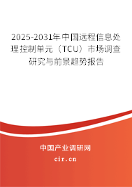 2025-2031年中國遠(yuǎn)程信息處理控制單元(TCU)市場調(diào)查研究與前景趨勢報(bào)告 2025-2031年中國遠(yuǎn)程信息處理控制單元(TCU)市場調(diào)查研究與前景趨勢報(bào)告