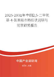 2025-2031年中國2,5-二甲氧基-4-氯苯胺市場現(xiàn)狀調(diào)研與前景趨勢報告