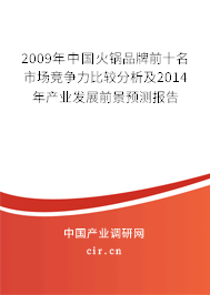 2009年中國火鍋品牌前十名市場(chǎng)競(jìng)爭(zhēng)力比較分析及2014年產(chǎn)業(yè)發(fā)展前景預(yù)測(cè)報(bào)告