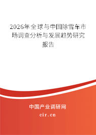 2025年全球與中國除雪車市場調(diào)查分析與發(fā)展趨勢研究報告 2025年全球與中國除雪車市場調(diào)查分析與發(fā)展趨勢研究報告