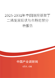 2025-2031年中國(guó)端羥基聚丁二烯發(fā)展現(xiàn)狀與市場(chǎng)前景分析報(bào)告