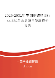 2025-2031年中國鋼鐵物流行業(yè)現(xiàn)狀全面調(diào)研與發(fā)展趨勢報告