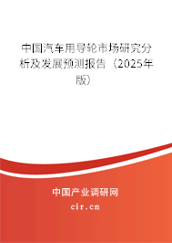 中國汽車用導輪市場研究分析及發(fā)展預測報告（2026年版）