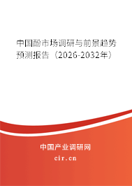 中國(guó)酚市場(chǎng)調(diào)研與前景趨勢(shì)預(yù)測(cè)報(bào)告（2026-2032年）