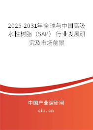2025-2031年全球與中國高吸水性樹脂（SAP）行業(yè)發(fā)展研究及市場前景