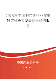 2025年中國顆粒劑行業(yè)深度研究分析及發(fā)展前景預測報告