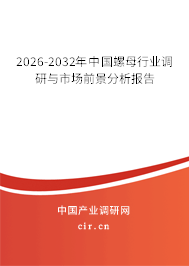 2026-2032年中國螺母行業(yè)調(diào)研與市場前景分析報(bào)告