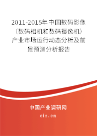 2011-2015年中國(guó)數(shù)碼影像（數(shù)碼相機(jī)和數(shù)碼攝像機(jī)）產(chǎn)業(yè)市場(chǎng)運(yùn)行動(dòng)態(tài)分析及前景預(yù)測(cè)分析報(bào)告