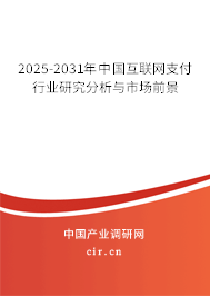 2025-2031年中國互聯網支付行業(yè)研究分析與市場前景 2025-2031年中國互聯網支付行業(yè)研究分析與市場前景