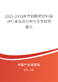 2025-2031年中國顆粒燃料鍋爐行業(yè)發(fā)展分析與前景趨勢報告 2025-2031年中國顆粒燃料鍋爐行業(yè)發(fā)展分析與前景趨勢報告