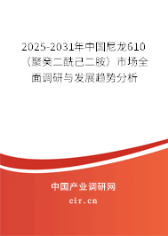 2025-2031年中國尼龍610（聚癸二酰己二胺）市場全面調(diào)研與發(fā)展趨勢分析