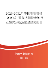 2025-2031年中國(guó)銅銦鎵硒(CIGS)薄膜太陽(yáng)能電池行業(yè)研究分析及前景趨勢(shì)報(bào)告 2025-2031年中國(guó)銅銦鎵硒(CIGS)薄膜太陽(yáng)能電池行業(yè)研究分析及前景趨勢(shì)報(bào)告