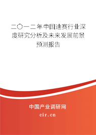 二〇一二年中國迪賽行業(yè)深度研究分析及未來發(fā)展前景預(yù)測報告