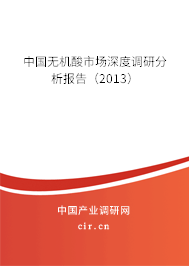 中國(guó)無(wú)機(jī)酸市場(chǎng)深度調(diào)研分析報(bào)告(2013) 中國(guó)無(wú)機(jī)酸市場(chǎng)深度調(diào)研分析報(bào)告(2013)