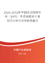 2026-2032年中國電池管理系統(tǒng)（BMS）傳感器套件行業(yè)研究分析與前景趨勢報告