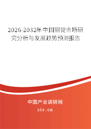 2026-2032年中國鋼錠市場研究分析與發(fā)展趨勢預測報告
