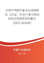 全球與中國(guó)汽車(chē)電動(dòng)機(jī)械制動(dòng)(EMB)系統(tǒng)行業(yè)市場(chǎng)調(diào)研及前景趨勢(shì)預(yù)測(cè)報(bào)告(2025-2031年) 全球與中國(guó)汽車(chē)電動(dòng)機(jī)械制動(dòng)(EMB)系統(tǒng)行業(yè)市場(chǎng)調(diào)研及前景趨勢(shì)預(yù)測(cè)報(bào)告(2025-2031年)