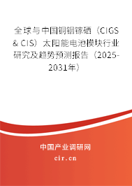 全球與中國(guó)銅銦鎵硒（CIGS & CIS）太陽(yáng)能電池模塊行業(yè)研究及趨勢(shì)預(yù)測(cè)報(bào)告（2025-2031年）