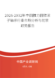 2025-2031年中國推力圓錐滾子軸承行業(yè)市場分析與前景趨勢報告