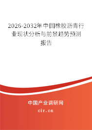 2025-2031年中國橡膠瀝青行業(yè)現(xiàn)狀分析與前景趨勢預(yù)測報告