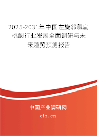 2025-2031年中國(guó)左旋鄰氯扁桃酸行業(yè)發(fā)展全面調(diào)研與未來(lái)趨勢(shì)預(yù)測(cè)報(bào)告 2025-2031年中國(guó)左旋鄰氯扁桃酸行業(yè)發(fā)展全面調(diào)研與未來(lái)趨勢(shì)預(yù)測(cè)報(bào)告