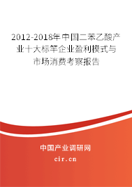 2012-2018年中國二苯乙酸產(chǎn)業(yè)十大標(biāo)竿企業(yè)盈利模式與市場消費(fèi)考察報(bào)告