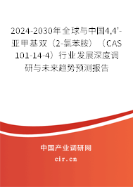 2024-2030年全球與中國4,4'-亞甲基雙(2-氯苯胺)(CAS 101-14-4)行業(yè)發(fā)展深度調(diào)研與未來趨勢預(yù)測報(bào)告 2024-2030年全球與中國4,4'-亞甲基雙(2-氯苯胺)(CAS 101-14-4)行業(yè)發(fā)展深度調(diào)研與未來趨勢預(yù)測報(bào)告