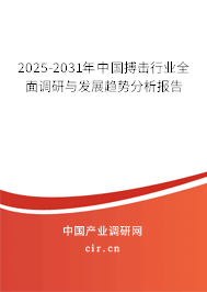 2025-2031年中國搏擊行業(yè)全面調研與發(fā)展趨勢分析報告 2025-2031年中國搏擊行業(yè)全面調研與發(fā)展趨勢分析報告