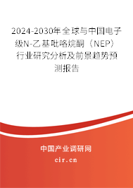 2024-2030年全球與中國電子級N-乙基吡咯烷酮(NEP)行業(yè)研究分析及前景趨勢預測報告 2024-2030年全球與中國電子級N-乙基吡咯烷酮(NEP)行業(yè)研究分析及前景趨勢預測報告