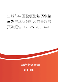 全球與中國(guó)聚氨酯基透水路面發(fā)展現(xiàn)狀分析及前景趨勢(shì)預(yù)測(cè)報(bào)告（2025-2031年）