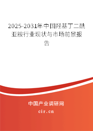 2025-2031年中國(guó)羥基丁二酰亞胺行業(yè)現(xiàn)狀與市場(chǎng)前景報(bào)告