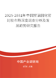 2025-2031年中國室溫固化密封膠市場深度調(diào)查分析及發(fā)展趨勢研究報(bào)告