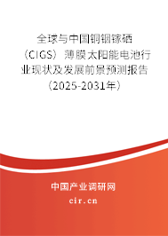 全球與中國銅銦鎵硒（CIGS）薄膜太陽能電池行業(yè)現狀及發(fā)展前景預測報告（2025-2031年）